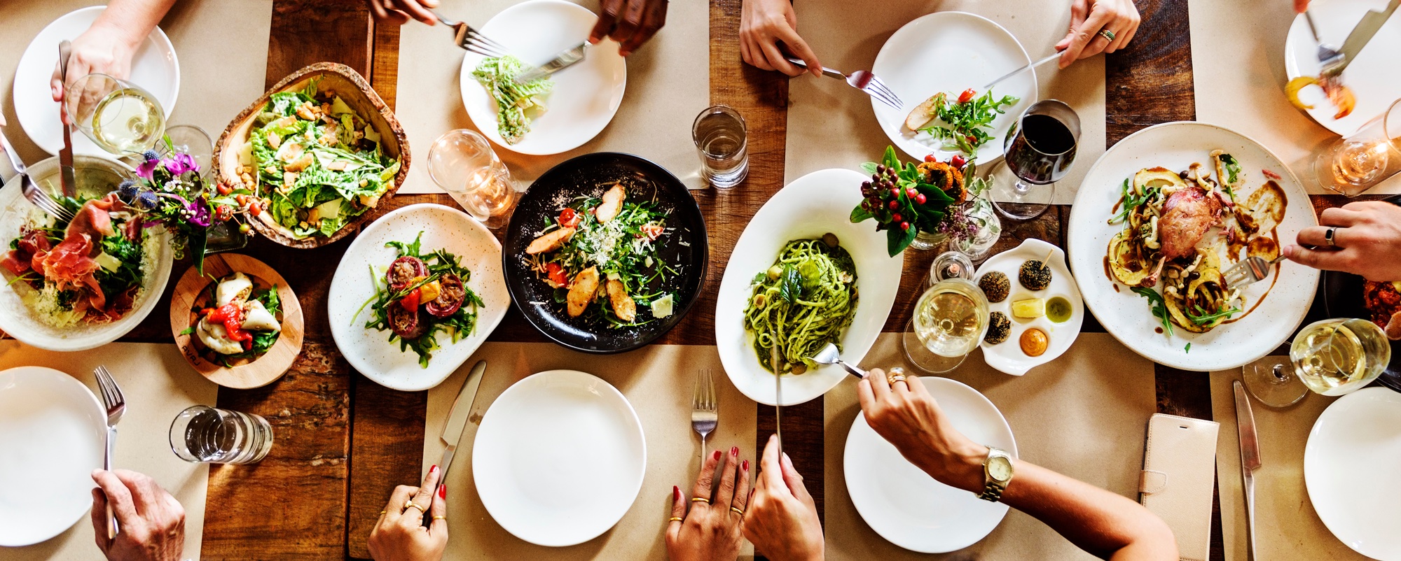 A table set for the evening